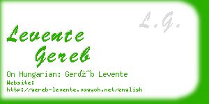 levente gereb business card